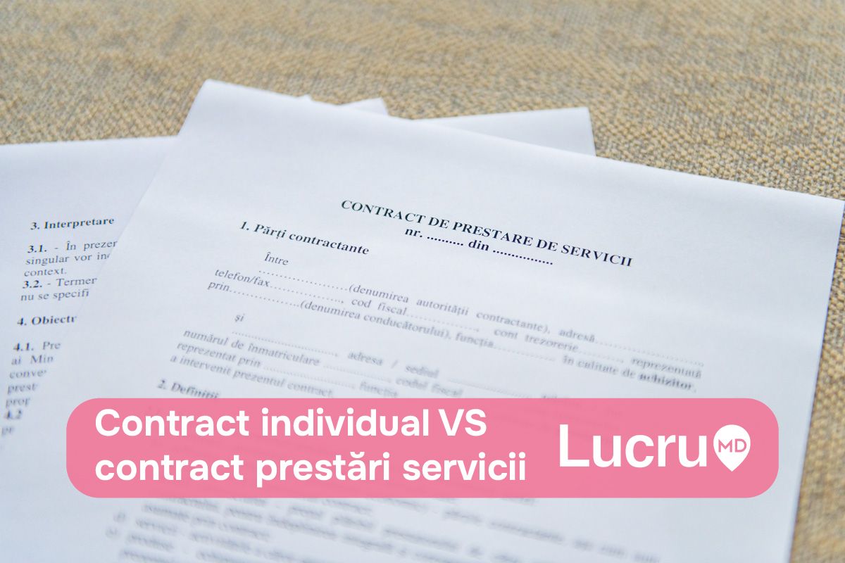 Explicăm diferența între contract individual și contract prestări servicii