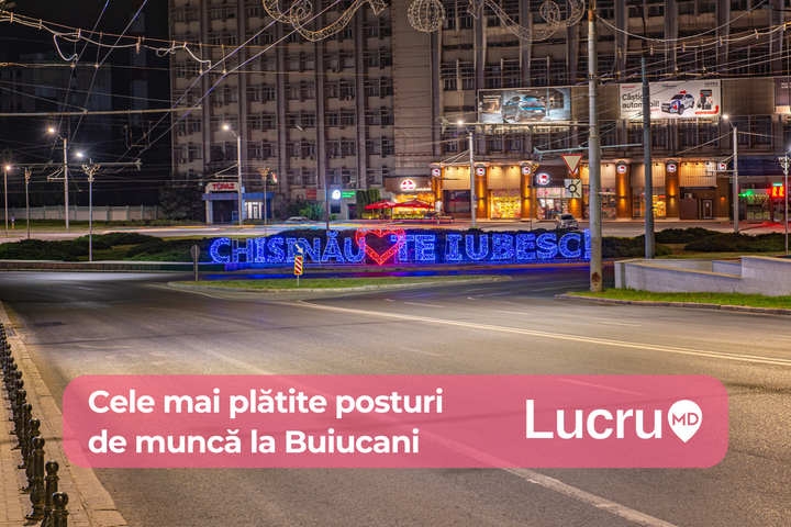 Până la 50.000 lei! Descoperă cele mai plătite joburi la Buiucani